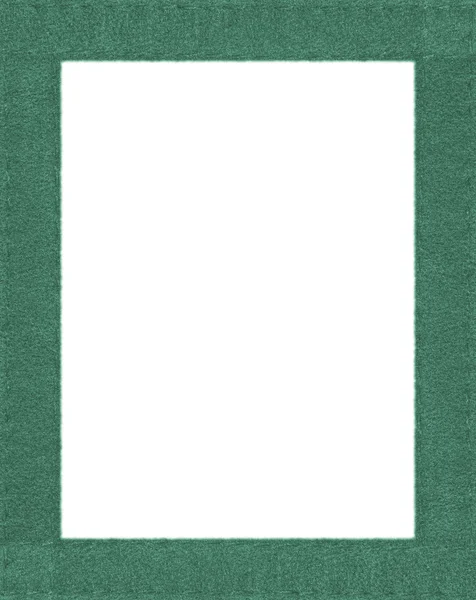 Green handmade leather frame — Stock Photo, Image