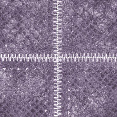 Menekşe yapay yılan deri doku closeup, fermuar