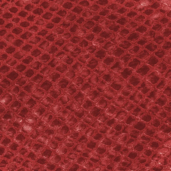 Rojo piel de serpiente artificial textura primer plano —  Fotos de Stock