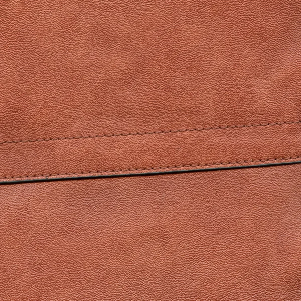 Brown leather texture,seams, stitch — Stock Photo, Image