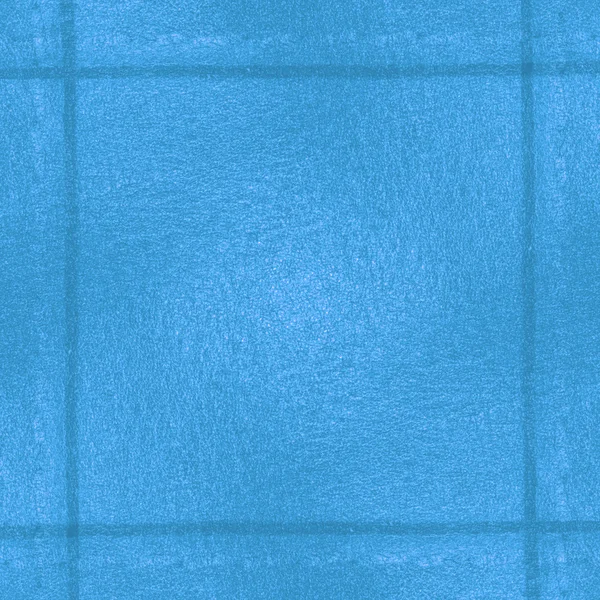 Blue leather background,seams in shape of frame — Stock Photo, Image