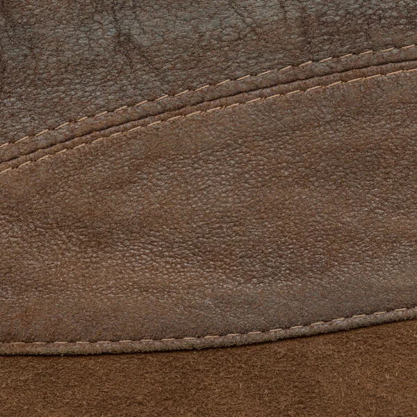 Fragment of leather coat as background — Stock Photo, Image