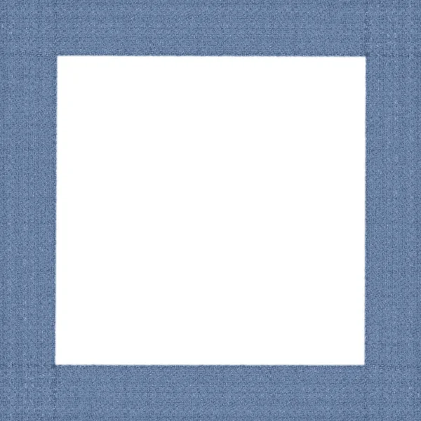 Blauwe vierkante textiel frame — Stockfoto