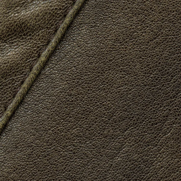 Brown leather texture,seam  Can be used as background — Stock Photo, Image