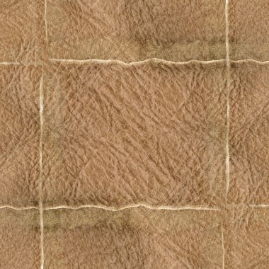 kahverengi deri doku, dikişleri çerçeve şeklinde