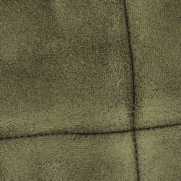 Tanned green leather texture decorated with two seams — Stock Photo, Image