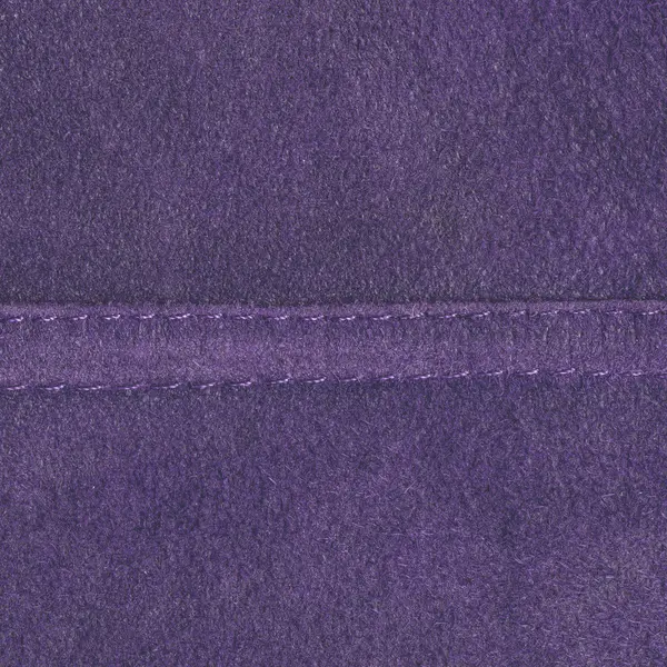 Violet leather texture, seam. Useful as background — Stock Photo, Image