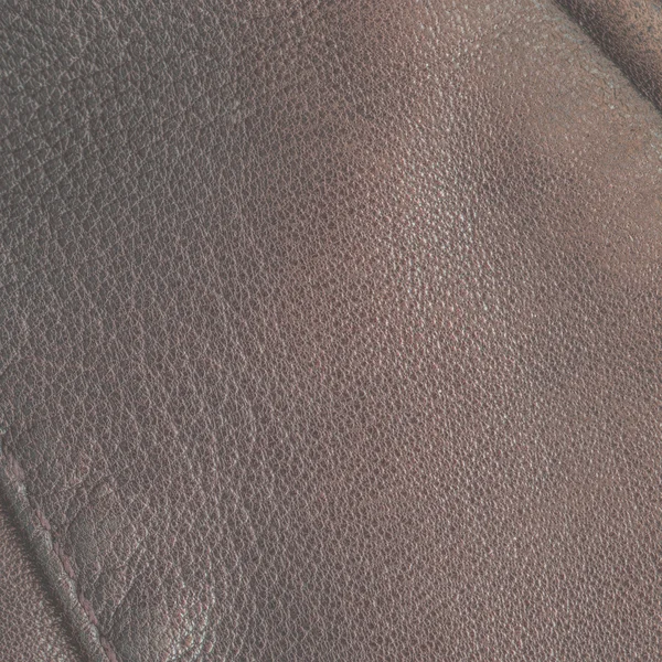 Brązowy skórzany tło, szwy — Zdjęcie stockowe