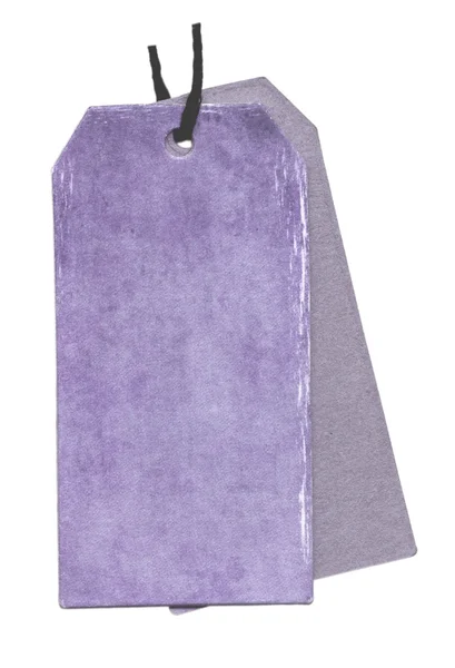 Etiqueta de cartón en blanco violeta. Útil para su texto —  Fotos de Stock