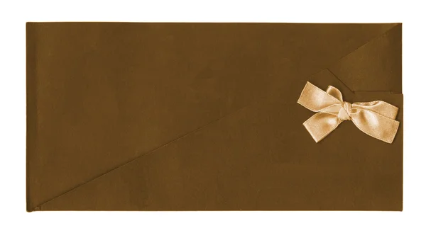 Enveloppe jaune-marron pour invitations — Photo