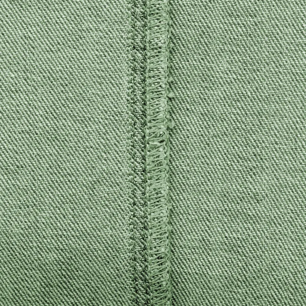 Textura de mezclilla verde, costura —  Fotos de Stock