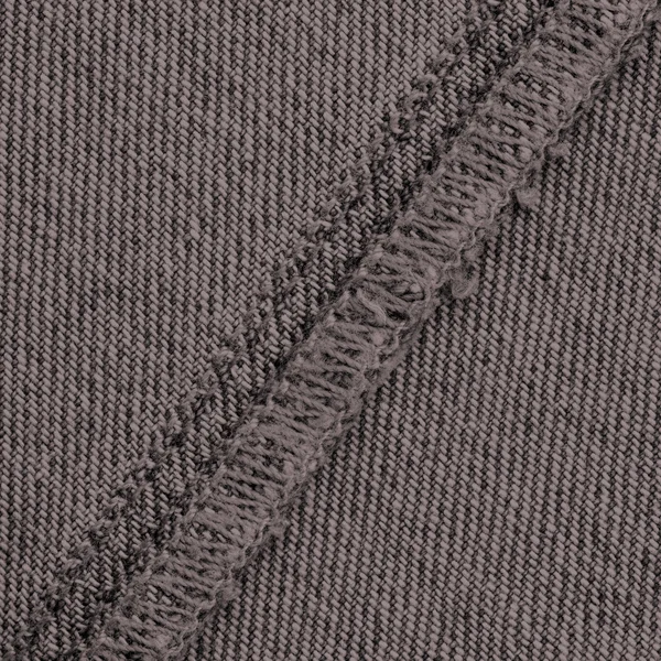 Braune Denim-Textur, Naht — Stockfoto