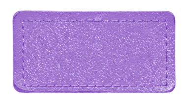 Menekşe boş deri jeans etiket, isolated.on beyaz