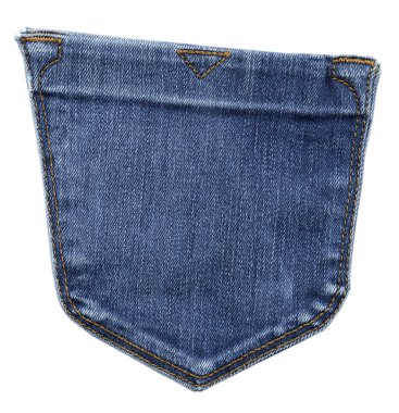 Mavi jeans arka cebimde üzerine beyaz