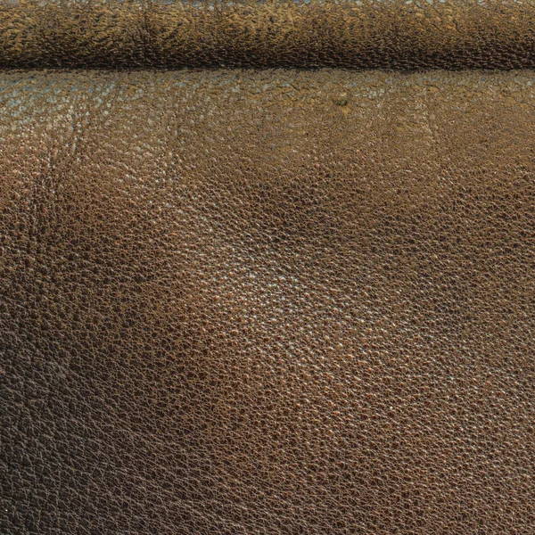 Brown leather texture closeup — Stock Photo, Image