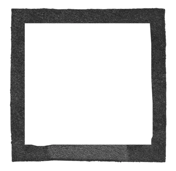Square photo frame of  fiberboard painted black — Stock Photo, Image