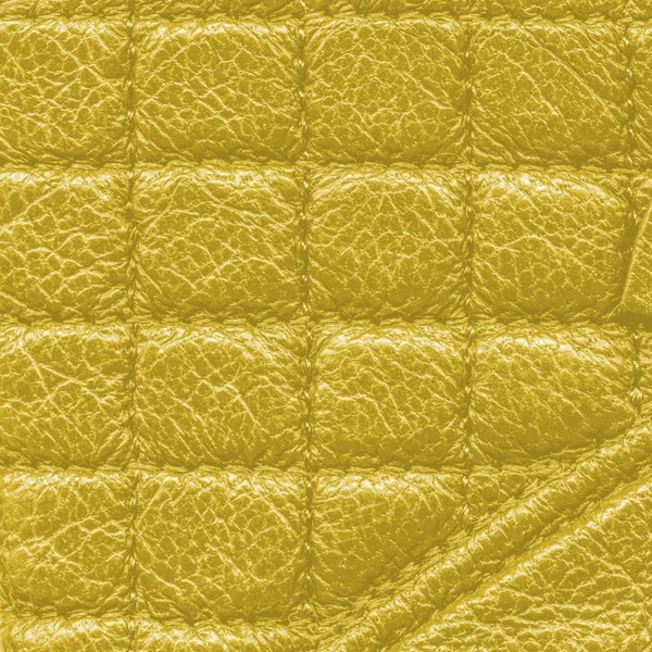 Sarı kareli deri arka plan — Stok fotoğraf
