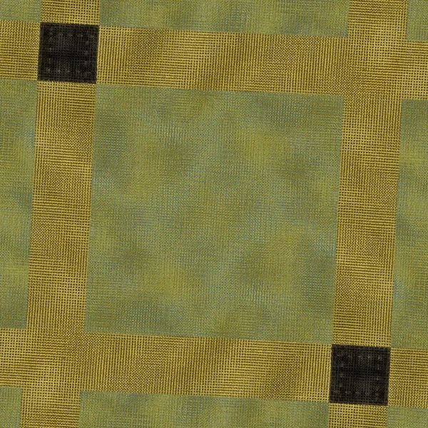 黄緑色の織物テクスチャ、フレームの形にリボン — ストック写真