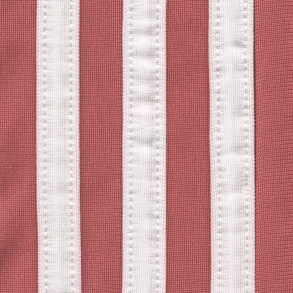 红纺织纹理，白丝带 — 图库照片