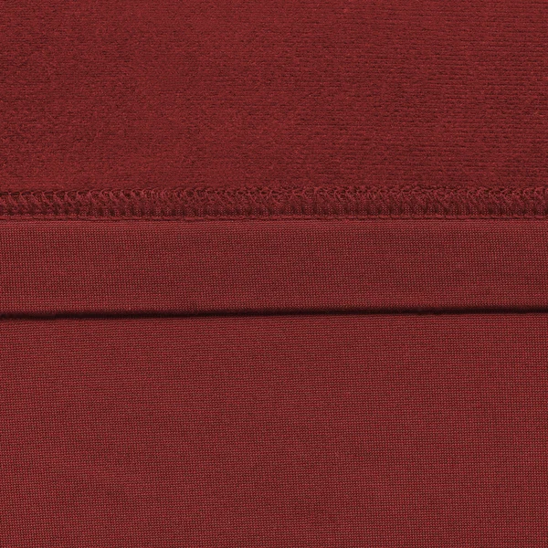 Textura de tela roja decorada con costura —  Fotos de Stock