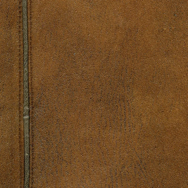 Brown tanned leather texture as background — Stock Photo, Image