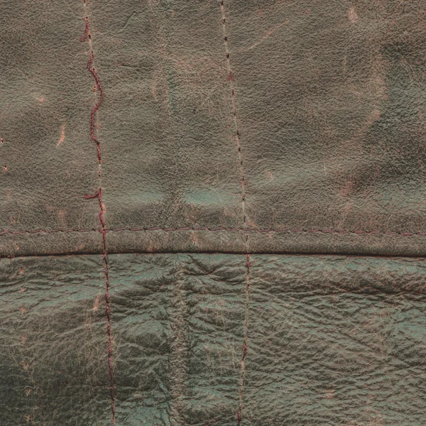 Gamla, slitna och repade brun läder texture — Stockfoto