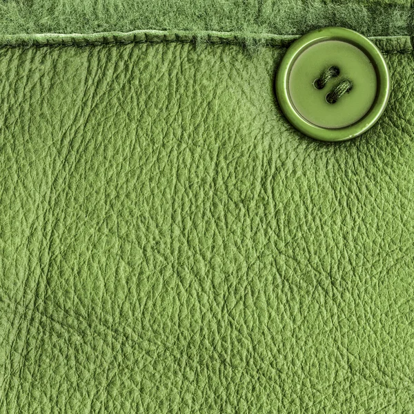 Hellgrünem Lederhintergrund — Stockfoto