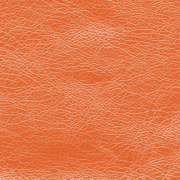 Nahaufnahme aus orangefarbenem Leder — Stockfoto