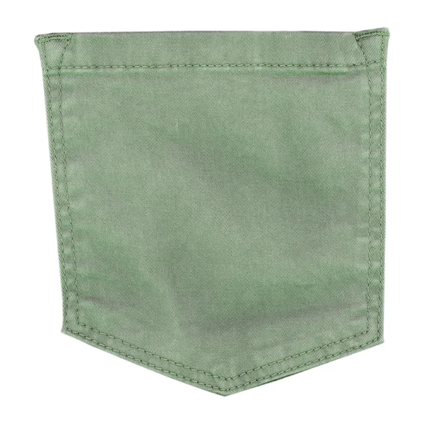 Green back pocket on white background — Stock Photo, Image