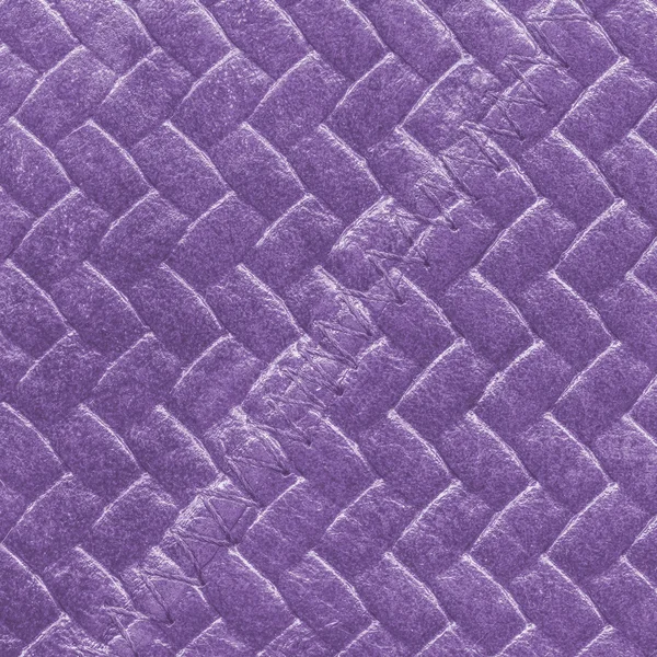 Textura de cuero de mimbre violeta como fondo, puntadas —  Fotos de Stock