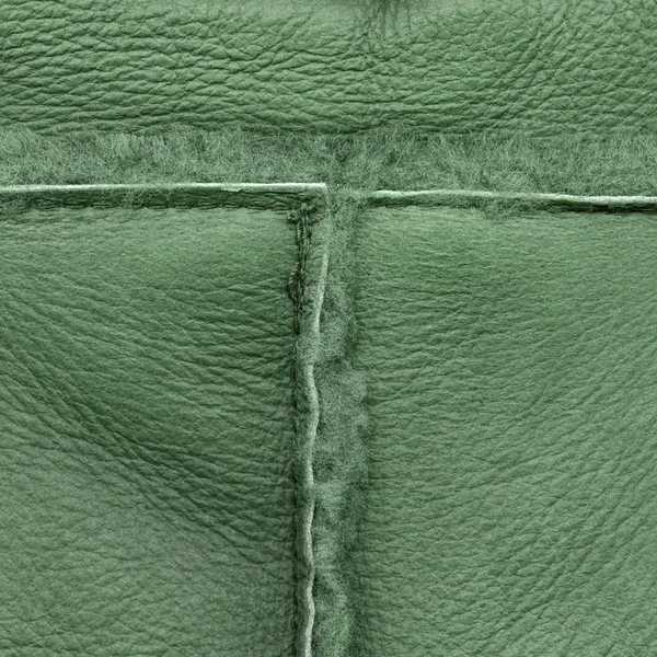 Green leather background — Stock Photo, Image