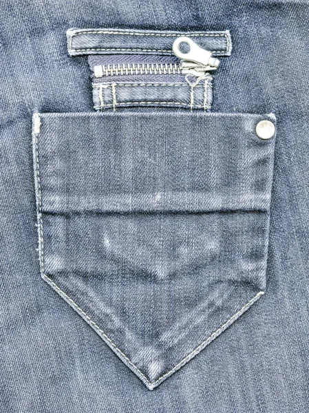 Blue Jeans Tasche auf Jeans Hintergrund — Stockfoto