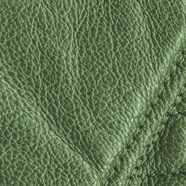 Green leather texture — Stock Photo, Image