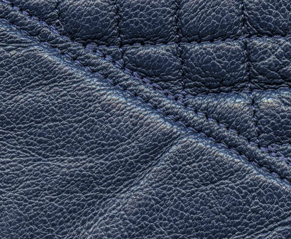 Fragment of leather bag as blue textured background — Stock Photo, Image