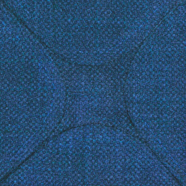 Texture tessile blu decorata con cuciture — Foto Stock