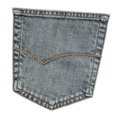gri-mavi jeans arka cebimde izole