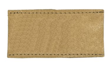 beyaz ışık kahverengi boş deri etiket