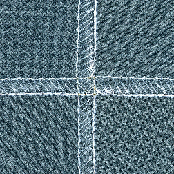 Modrý textilní textury s inseams — Stock fotografie