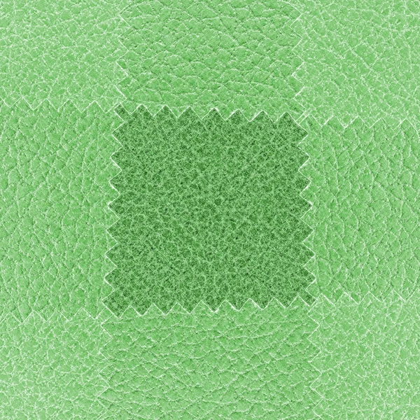 Leather background consisting of two tones of green — Stock Photo, Image