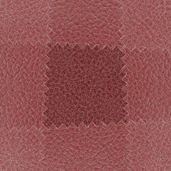 Leather background consisting of two tones of red — Stock Photo, Image