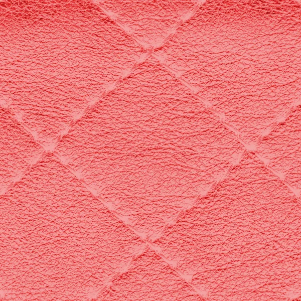 Red checkered leather texture closeup — Stock Photo, Image