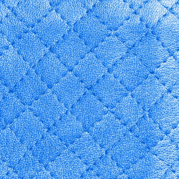 Blue checkered leather background — Stock Photo, Image