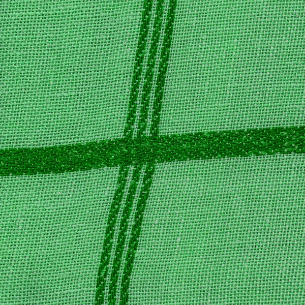 Textura têxtil verde, linhas em forma de cromo — Fotografia de Stock