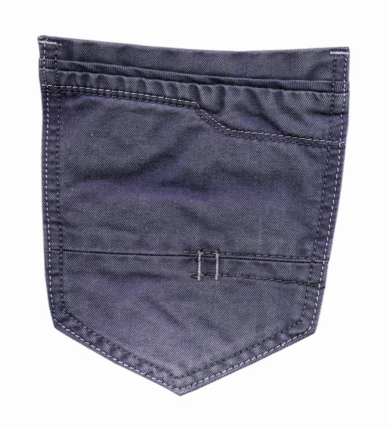 紫罗兰色牛仔裤后袋隔离 — 图库照片