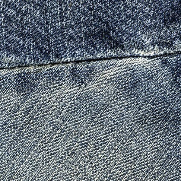 Текстура синих джинсов, шов — стоковое фото