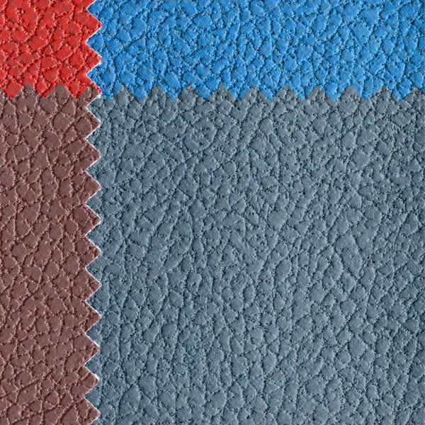 Background of pieces of leather  of different colors — Stock Photo, Image