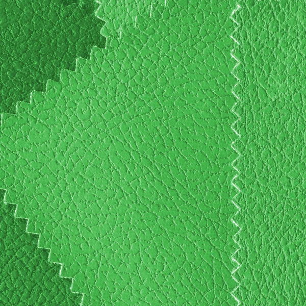 Background of pieces of leather  of  different green tones — Stock Photo, Image