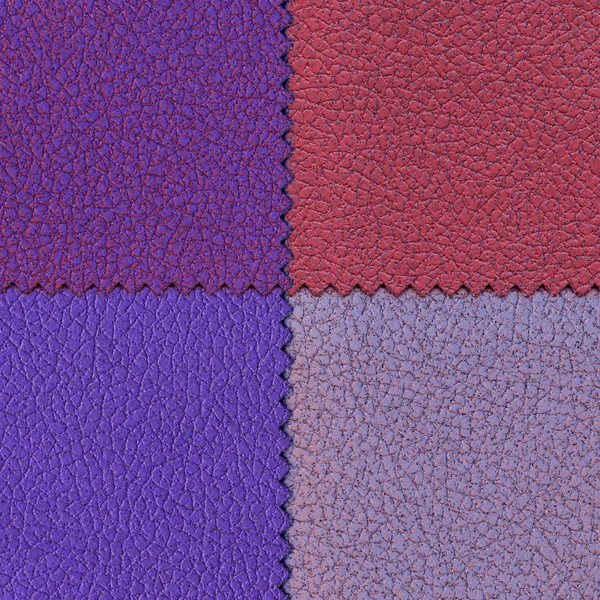 Fundo de quatro diferentes peças de cor de couro — Fotografia de Stock