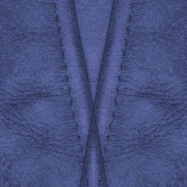 Blå läder texture, sömmar — Stockfoto