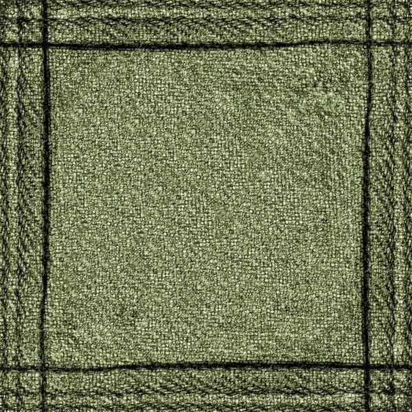 Gröna jeans bakgrund, sömmar i form av ramen — Stockfoto